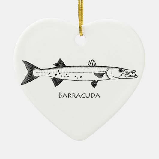 Great Barracuda Logo Keramisch Ornament (Voorkant)