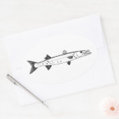 Great Barracuda Logo Ovale Sticker (Envelop)