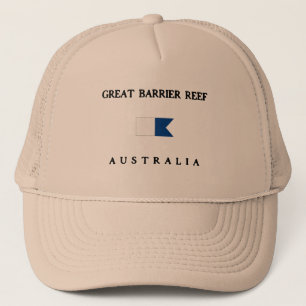 Great Barrier Reef Australia Alpha Dive Flag Trucker Pet