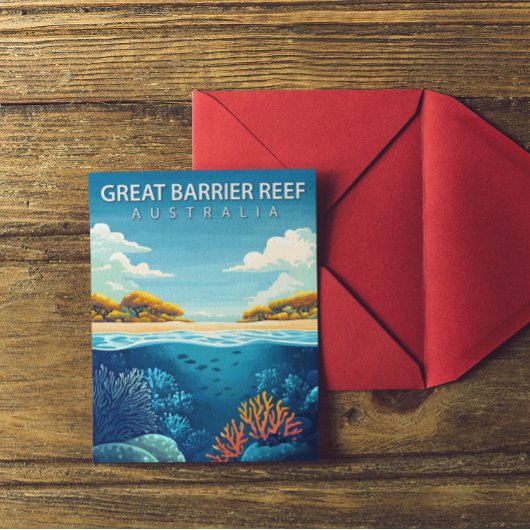  Great Barrier Reef Australia Travel Briefkaart