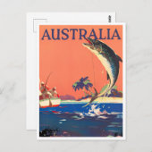 Great Barrier Reef Australia vintage Briefkaart (Voorkant / Achterkant)