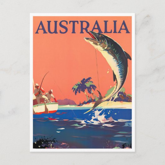 Great Barrier Reef Australia vintage Briefkaart (Voorkant)