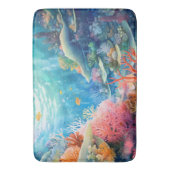 Great Barrier Reef Waterverf Badmat (Voorkant Verticaal)