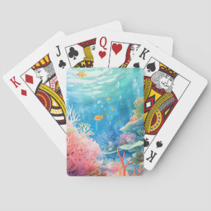 Great Barrier Reef Waterverf Pokerkaarten