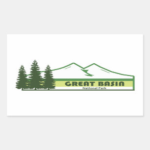 Great Basin National Park Groene strepen Rechthoekige Sticker