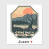 Great Basin National Park Retro Embleem Sticker (Vel)