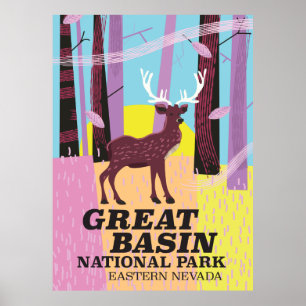 Great Basin National Park vintage reisposter Poster