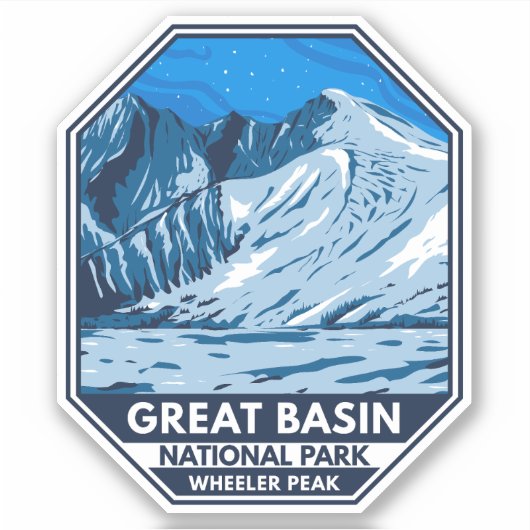 Great Basin National Park Wheeler Peak  Sticker (Voorkant)