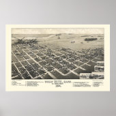 Great Bend, KS Panoramic Map - 1882 Poster (Voorkant)