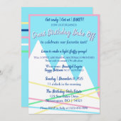 Great Birthday Bake Off Invitation | Pink Border (Devant / Derrière)