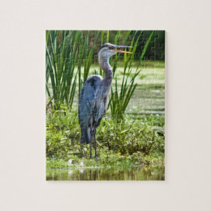 Great Blue Heron bij de Pond Puzzle Legpuzzel
