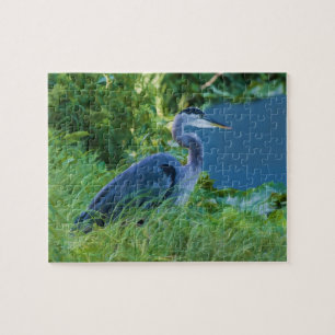 Great Blue Heron bij de Pond Puzzle Legpuzzel