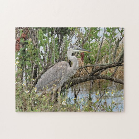 Great Blue Heron - Bird Jigzaag Puzzle Legpuzzel (Horizontaal)