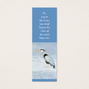 Great Blue Heron Bird Scripting Bijbel Bladwijzer Mini Visitekaartjes