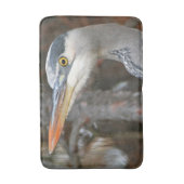 Great Blue Heron Bird Wildlife Animal Bath Mat (Voorkant Verticaal)