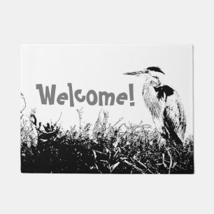 Great Blue Heron Bird Wildlife Animal Doormat Deurmat