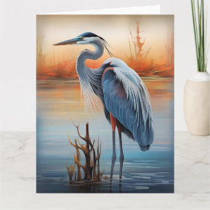 Great Blue Heron Bird Wildlife Natuur Kaart