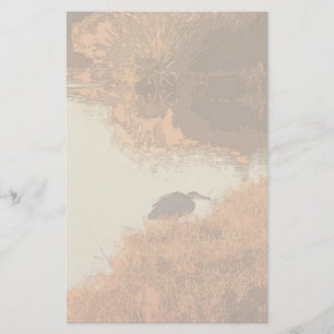 Great Blue Heron Bird Willife Animals Briefpapier
