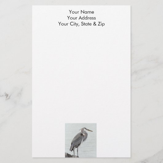 Great Blue Heron Briefpapier (Voorkant)