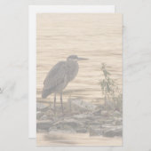 Great Blue Heron Briefpapier (Voorkant / Achterkant)
