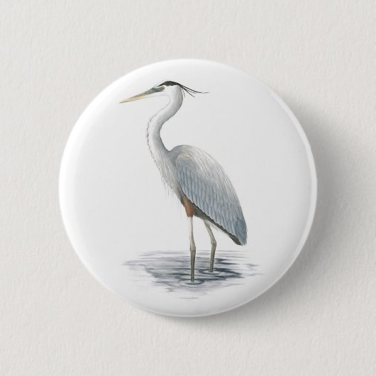 Great Blue Heron Button (Voorkant)