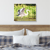 Great Blue Heron Canvas Afdruk (Insitu (Slaapkamer))