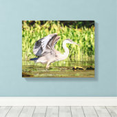 Great Blue Heron Canvas Afdruk (Insitu (Houten vloer))