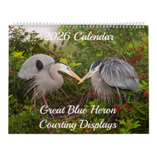 Great Blue Heron Courting Displays Calendar Kalender
