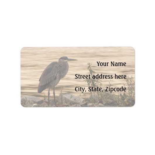 Great Blue Heron Etiket (Voorkant)
