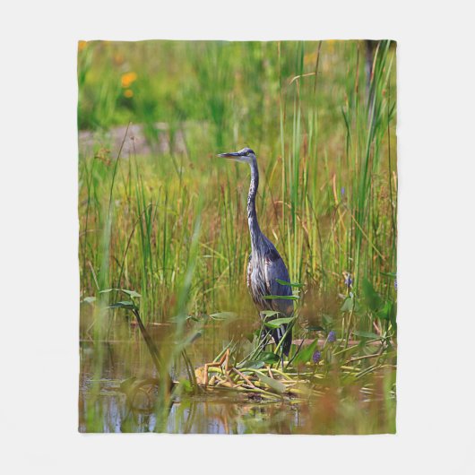 Great Blue Heron Fleece Blanket Deken (Voorkant)