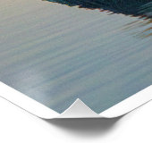 Great Blue Heron Flying Over Calm Water Poster (Coin)