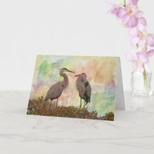 Great Blue Heron Folded Wenskaart Kaart