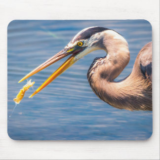 Great Blue Heron Hunt Photo Wildlife Print Muismat