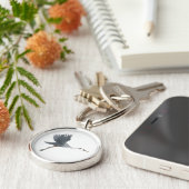 Great Blue Heron in Flight Sleutelhanger (Zijkant)