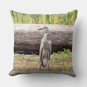 Great Blue Heron in Lake ChamPlain Kussen