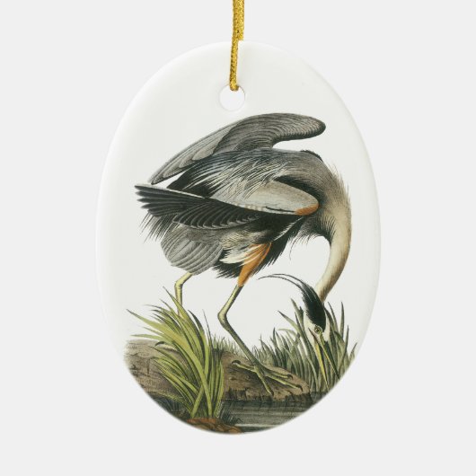 Great Blue Heron, John Audubon Keramisch Ornament (Voorkant)