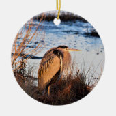 Great Blue Heron Keramisch Ornament (Voorkant)