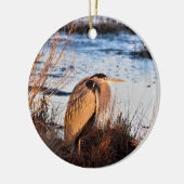 Great Blue Heron Keramisch Ornament (Links)