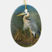 Great Blue Heron Ornament (Achterkant)