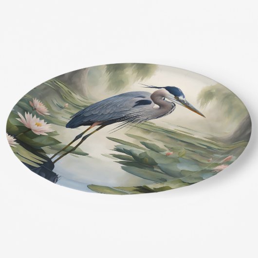 Great Blue Heron Papieren Bordje (Gekanteld)