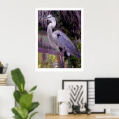 Great Blue Heron Poster (Thuiskantoor)