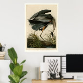 Great Blue Heron Poster (Thuiskantoor)