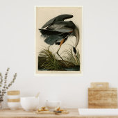 Great Blue Heron Poster (Keuken)