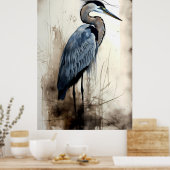 Great Blue Heron Poster (Keuken)