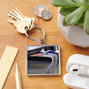 Great Blue Heron-profiel Sleutelhanger