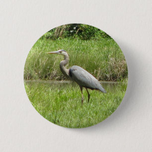 Great Blue Heron Ronde Button 5,7 Cm