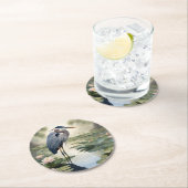 Great Blue Heron Ronde Kartonnen Onderzetter (Insitu)