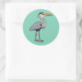 Great Blue Heron Ronde Sticker (Tas)
