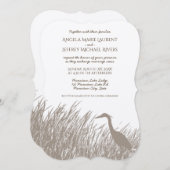 Great Blue Heron silhouette rustige bruiloft Kaart (Voorkant / Achterkant)