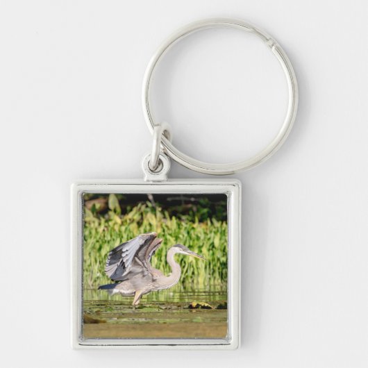Great Blue Heron Sleutelhanger (Voorkant)